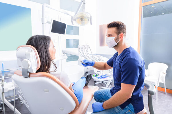 a dentist with a patient