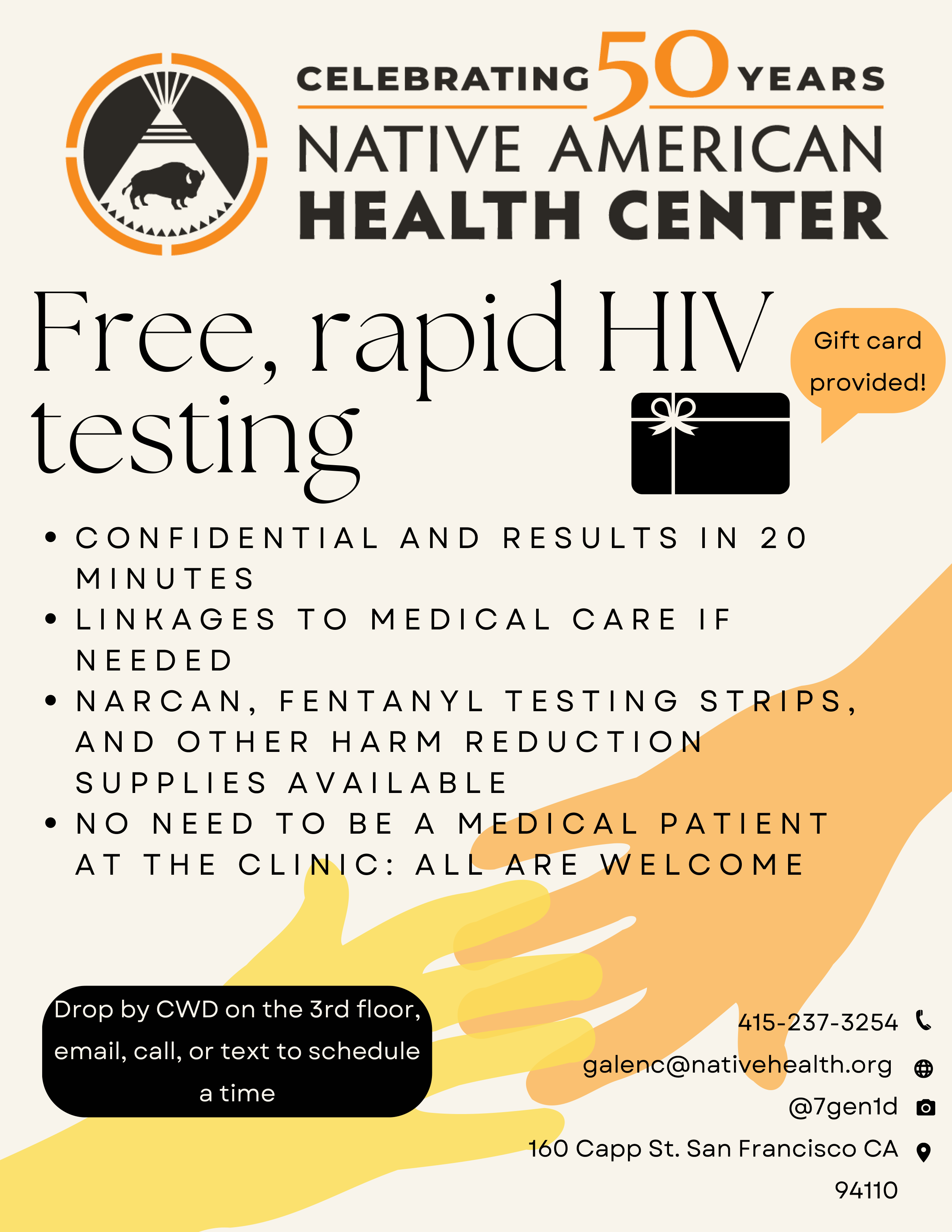 Free rapid HIV testing flyer