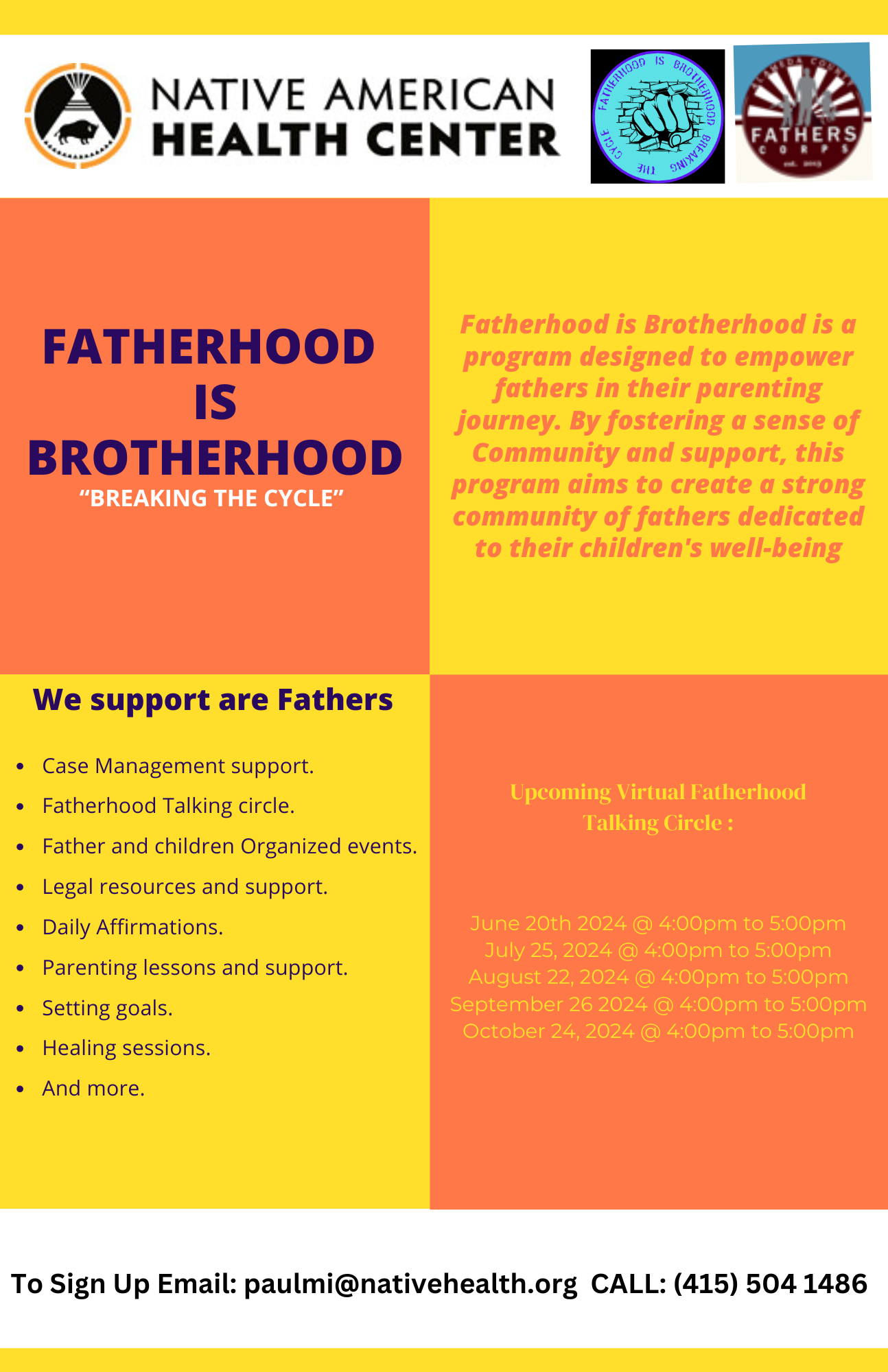 Fatherhood is Brotherhood flyer